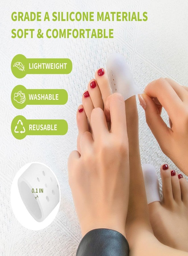 Niupiour Gel Big Toe Protectors, 14 Packs of Breathable Big Toe Caps, Silicone Toe Covers for Big Toe, Calluses, Blisters, Hammer Toe, Provide Pain Relief from Missing or Ingrown Toenails - Image 5
